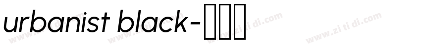 urbanist black字体转换